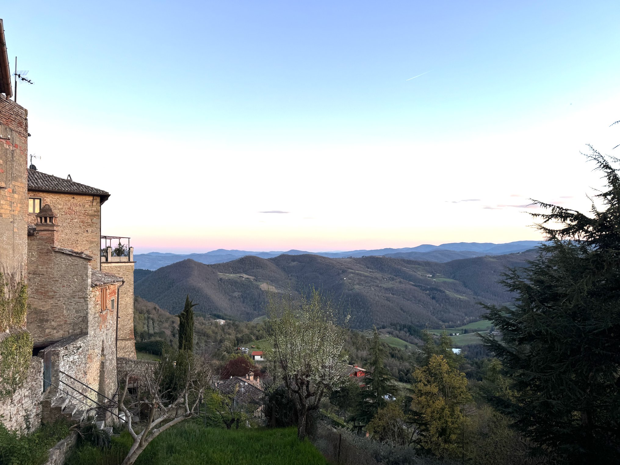 View of Monte, the hills above the retreat
